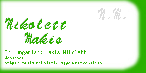 nikolett makis business card